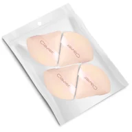 Gąbeczki do makijażu - Puszek trójkątny do pudru Clavier, beżowy 4szt. - miniaturka - grafika 1