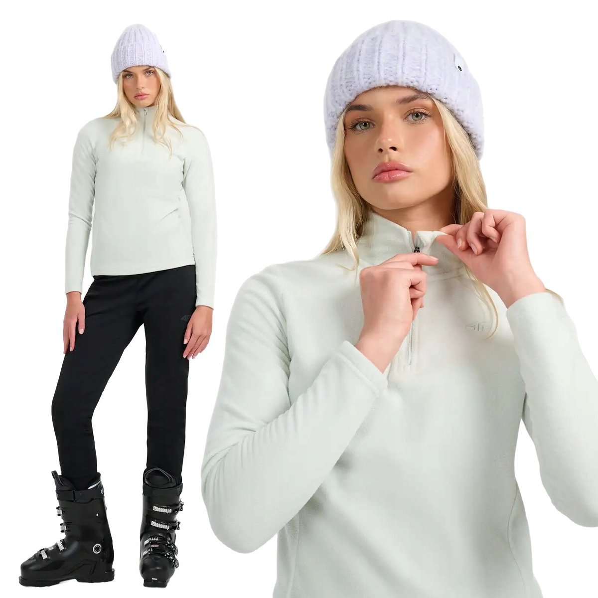Damski polar bluza polarowa bielizna 4F F063 47S miętowy S
