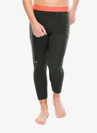 Kalesony - Legginsy termoaktywne Salewa Cristallo Warm Amr 3/4 Tight - dark olive - miniaturka - grafika 1