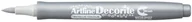 Przybory szkolne - TOMA Artline Decorite Brush, marker permanentny metaliczny, srebrny - miniaturka - grafika 1