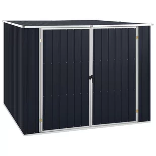 vidaXL Szopa ogrodowa, antracytowa, 195x198x159 cm, stal galwanizowana - Altany ogrodowe - miniaturka - grafika 1