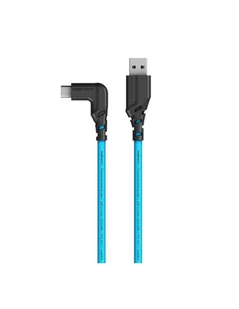 Kabel Mathorn MTC201 USB A-C kątowy 2m 10 Gbps 60W ArcticBlue - Akcesoria fotograficzne - miniaturka - grafika 1