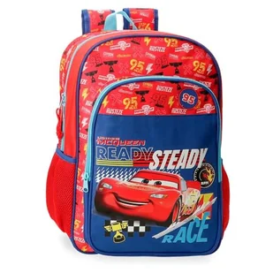 Joumma Disney Cars Lets Race Plecak szkolny 30x40x12 cms 15,6L Poliester, Czerwone, plecak szkolny - Plecaki szkolne i tornistry - miniaturka - grafika 1