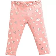 Legginsy - Koton Dziewczęce legginsy z nadrukiem gwiazdy, bawełniane, Różowy wzór (2 d5), 6-7 Lata - miniaturka - grafika 1