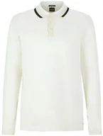 Koszulki męskie - Bawełniana koszulka męska Hugo Boss z długim rękawem jasny longsleeve r. L - miniaturka - grafika 1