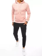 Dresy męskie - Dres męski różowo-czarny Dstreet AX0641-M - miniaturka - grafika 1