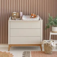 Komody dla dzieci - Komoda beżowa Seth mała - 3 szuflady - miniaturka - grafika 1