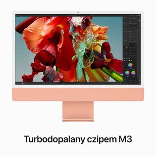Apple iMac 24" 4,5K Retina M3 8-core CPU + 10-core GPU / 16GB / 512GB SSD / Gigabit Ethernet / Pomarańczowy (Orange) - Zestawy komputerowe - miniaturka - grafika 14