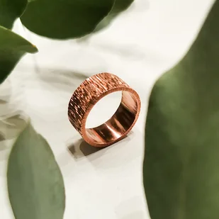 Obrączka GlamArt, miedź, szeroka - Pierścionki - miniaturka - grafika 1