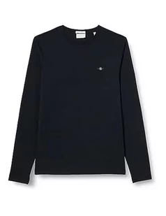 GANT Koszulka męska Slim Shield Ls, czarny, 4XL - Koszulki męskie - miniaturka - grafika 1