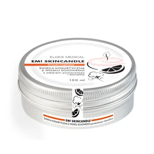 EM! Skincandle, Świeca sojowa kosmetyczna z olejkiem pomarańczy i bawełny, 100ml - Świece - miniaturka - grafika 1