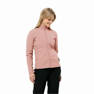 Damska bluza polarowa Jack Wolfskin TAUNUS FZ W rose dawn - XS - Bluzy damskie - miniaturka - grafika 1