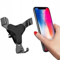 Uchwyty samochodowe do telefonów - Uchwyt samochodowy telefon smartphone grawitacyjny kratki iphone 11 12 13 - miniaturka - grafika 1