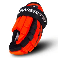 Hokej - Rękawice hokejowe POWERTEK  V5.0 Black/Orange Junior 10 cali - miniaturka - grafika 1