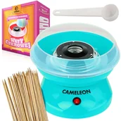 Inne urządzenia gastronomiczne - Maszyna do WATY CUKROWEJ przenośna maszynka wata cukrowa DOMOWA + patyczki NY-M500 niebieski - miniaturka - grafika 1