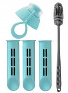 Wkłady filtrujące - 3x wkład filtrujący do butelki Dafi Soft turkusowy nakrętka + szczoteczka - miniaturka - grafika 1