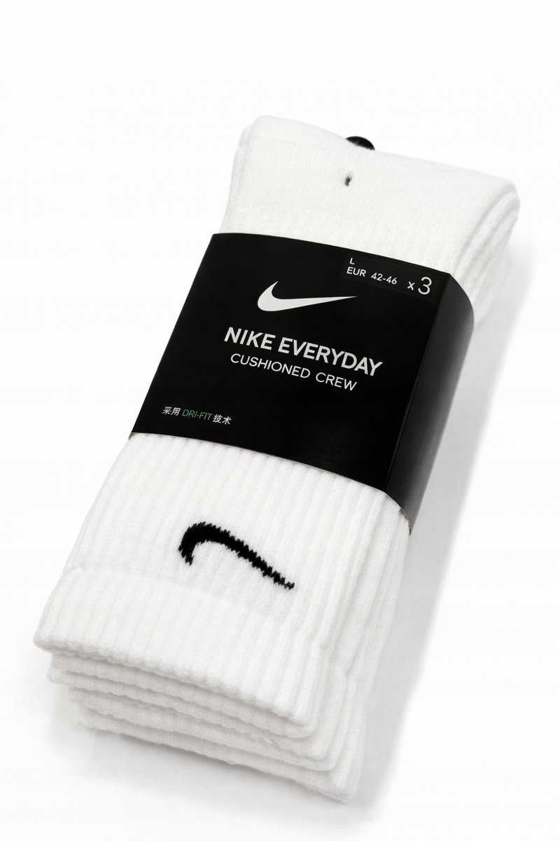 Skarpety NIKE gróbe rozmiar 42-46 3 pary białe (10326)