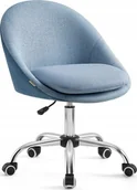 Fotele i krzesła biurowe - Songmics Krzesło do biura domowego Niebieskie - miniaturka - grafika 1