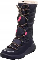 Śniegowce damskie - SUPERFIT TWILIGHT CZARNE ŚNIEGOWCE DZIECIĘCE SZNUROWANE ZE SKÓRĄ 37 6CA - miniaturka - grafika 1