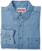 Koszule męskie - All Terrain Gear by Wrangler męska koszula dżinsowa, NIEBIESKI, L - miniaturka - grafika 1