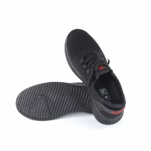 Sneakersy damskie News 21TX02-3677 czarne/czerwone - Sneakersy damskie - miniaturka - grafika 3