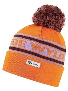 Ziener Dziecięca czapka IKUTO/pompon, dzianina, kolorowa, cheddar, S - Czapki damskie - miniaturka - grafika 1