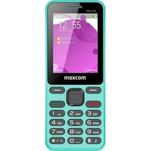 Maxcom MM139 Dual Sim Turkusowy - Telefony komórkowe - miniaturka - grafika 1