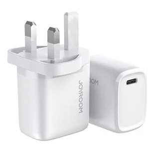 Joyroom szybka ładowarka sieciowa USB Typ C / USB 20 W Power Delivery Quick Charge 3.0 AFC SCP (wtyczka UK) biały (NRT-DY139U) - Ładowarki do telefonów - miniaturka - grafika 1