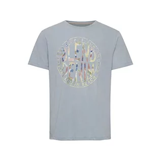 Koszulki męskie - Blend Męski T-shirt T-shirt, 164010/Dusty Blue, M, 164010/Dusty Blue, M - grafika 1