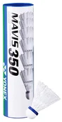 Badminton - Lotki do badmintona Yonex  Mavis 350 White (6 Pack)  niebieski pasek (do 11-21°C) - miniaturka - grafika 1