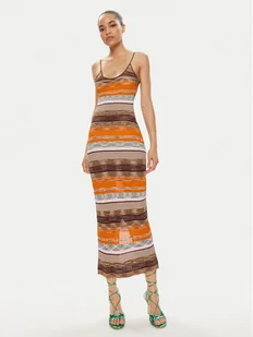 Desigual Sukienka letnia Viena 24SWVF05 Pomarańczowy Slim Fit - Sukienki - miniaturka - grafika 1