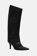 Kozaki damskie - Patrizia Pepe kozaki skórzane damskie kolor czarny na szpilce 2Y0037 L048 K103 - miniaturka - grafika 1