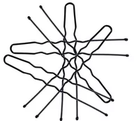 Ozdoby do włosów - Donegal, wsuwka kokówka 7 cm czarna, 50 szt. - miniaturka - grafika 1
