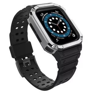 Protect Strap Band opaska z etui do Watch 7 / 6 / 5 / 4 / 3 / 2 / SE (41 / 40 / 38mm) obudowa pancerny pokrowiec na zegarek czarny - Akcesoria do smartwatchy - miniaturka - grafika 1