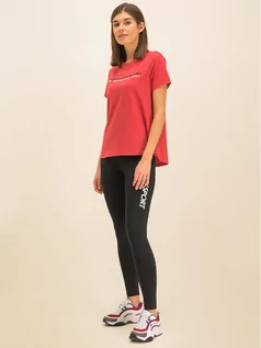 Koszulki i topy damskie - Tommy Sport T-Shirt Tee Logo S10S100061 Czerwony Regular Fit - grafika 1