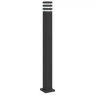 Lampy ogrodowe - vidaXL Zewnętrzna lampa stojąca, z gniazdem, czarna, 110 cm, aluminium - miniaturka - grafika 1