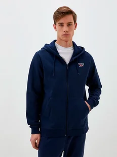 Bluza męska rozpinana polarowa Reebok Identity Sl Fleece Fz 100202861 M Granatowa (1200143521977). Bluzy męskie streetwear - Bluzy męskie - miniaturka - grafika 1