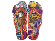 Klapki i japonki damskie - IPANEMA Graffiti IV Fem, japonki damskie, niebieski/żółte, 37 EU, Niebieski, żółty, 37 EU - miniaturka - grafika 1