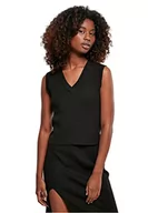 Swetry damskie - Urban Classics Damska bluza z krótkim rękawem, wsuwana, sweter, czarny, XS - miniaturka - grafika 1