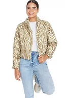 Kurtki damskie - Trendyol Damska kurtka zimowa z klapą z nadrukiem zwierzęcym, oversize, beżowy/wielokolorowy, S, Beżowy/wielokolorowy - miniaturka - grafika 1