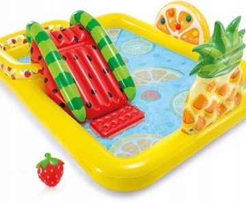 Intex Basen Dmuchany Prostokątny  57158 244 X 191CM Dla Dzieci Kolorowy Owoc