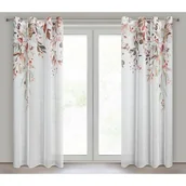 Zasłony - Komplet zasłon na przelotkach Meg 140 x 260 cm biało-rudy 2 sztuki - miniaturka - grafika 1