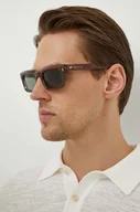 Okulary przeciwsłoneczne - Gucci okulary przeciwsłoneczne męskie kolor brązowy - miniaturka - grafika 1