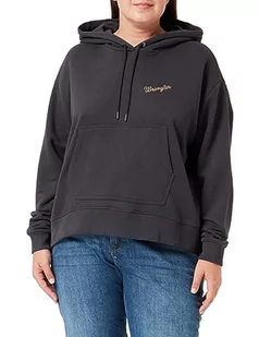 Wrangler Damska bluza z kapturem o regularnym kroju, Faded Black, XL - Bluzy damskie - miniaturka - grafika 1