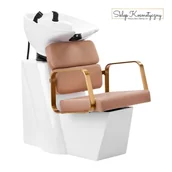 Myjki fryzjerskie - Gabbiano myjnia fryzjerska Porto złoto beżowa - miniaturka - grafika 1