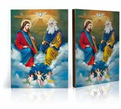 Ikony i obrazy sakralne - Ikona religijna Święta Trójca - miniaturka - grafika 1