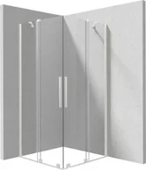 Kabiny prysznicowe - Kabina prysznicowa Deante Prizma 90x90 kwadratowa bianco transparentne uniwersalna KPNAP09P09 - miniaturka - grafika 1