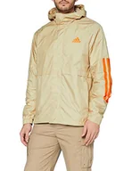 Kurtki męskie - adidas Męska kurtka przeciwwiatrowa, Savann/Siggnr, L - miniaturka - grafika 1