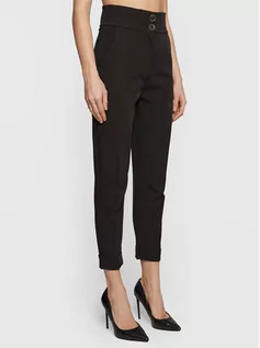 Spodnie damskie - Rinascimento Spodnie materiałowe CFC0111232003 Czarny Regular Fit - grafika 1
