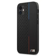 Etui i futerały do telefonów - BMW Etui BMHCP12STRTBK iPhone 12 5,4" czarny/black hardcase M Collection Triangles - miniaturka - grafika 1